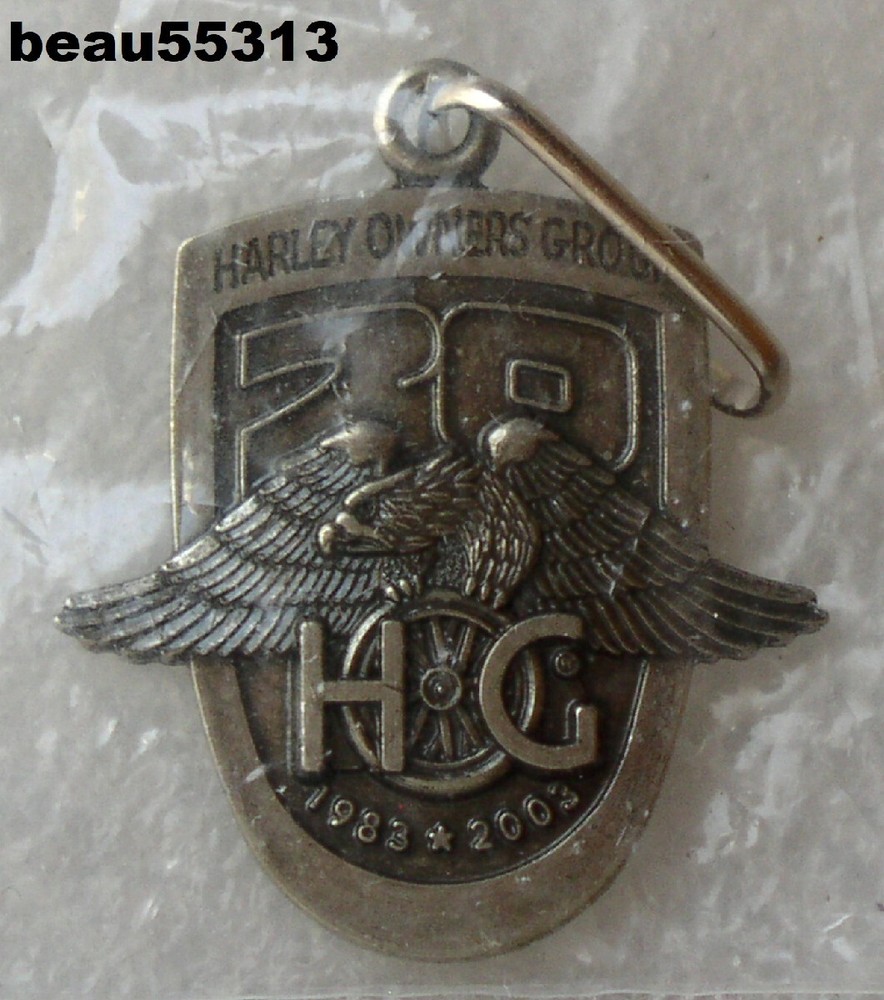 ⭐HARLEY DAVIDSON OWNERS GROUP HOG 1983-2003 20th 100 ANNIVERSARY ZIPPER PULL