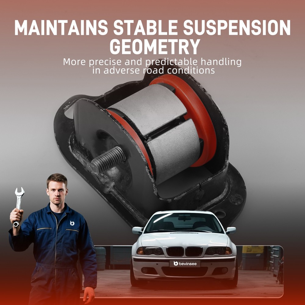 BEVINSEE Rear Trailing Arm Bushing Limiter Spacers For BMW E46 E36 Z4 E85 E86