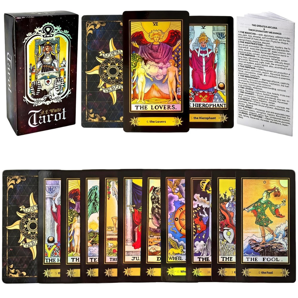 Tarot Cards Deck, 78 Holographic Classic with