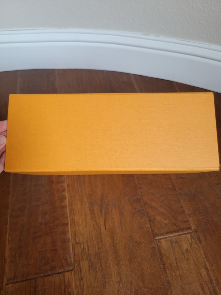 Louis Vuitton Orange Medium EMPTY Gift Storage Box 12 x 8.5 x 4.75"