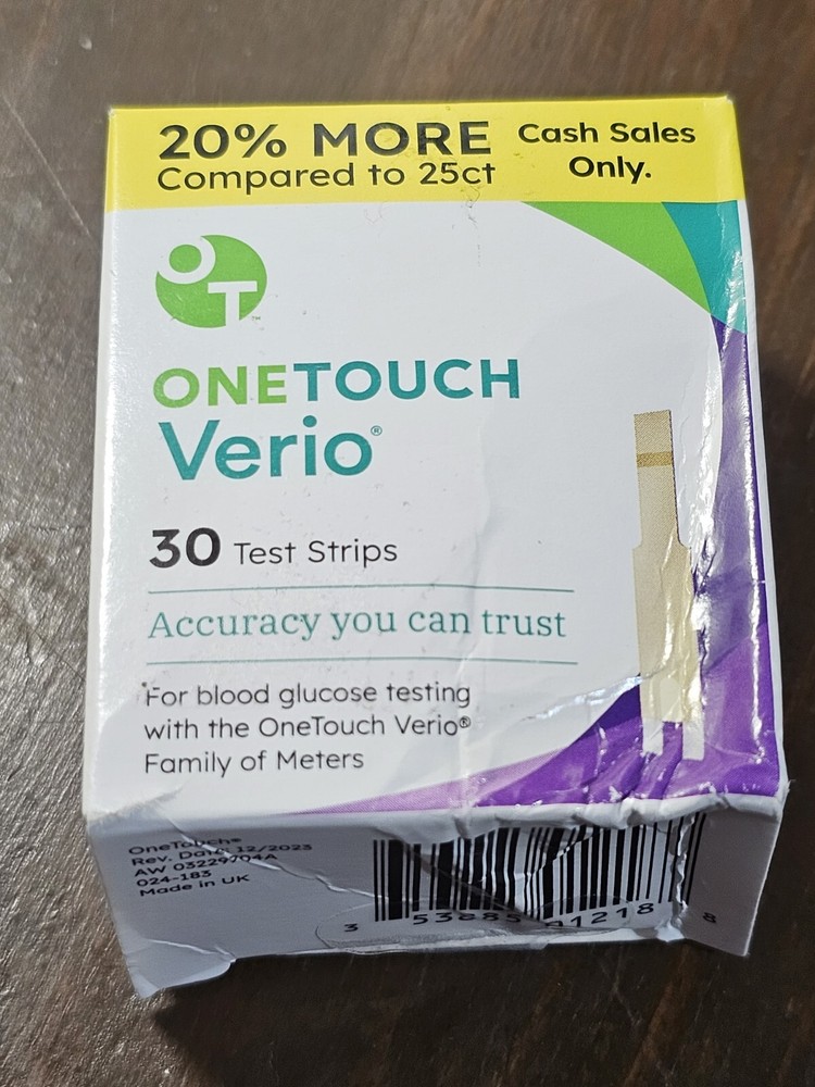 OneTouch Verio 30 Test Strips NEW