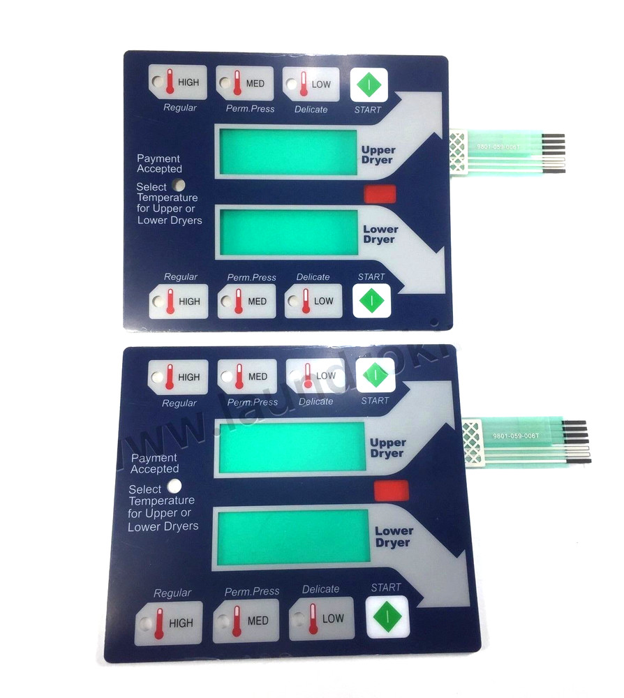 9801-059-006 (2 PCS) DEXTER BLUE MEMBRANE SWITCH (KEYPAD, TOUCHPAD) 9801-059-004