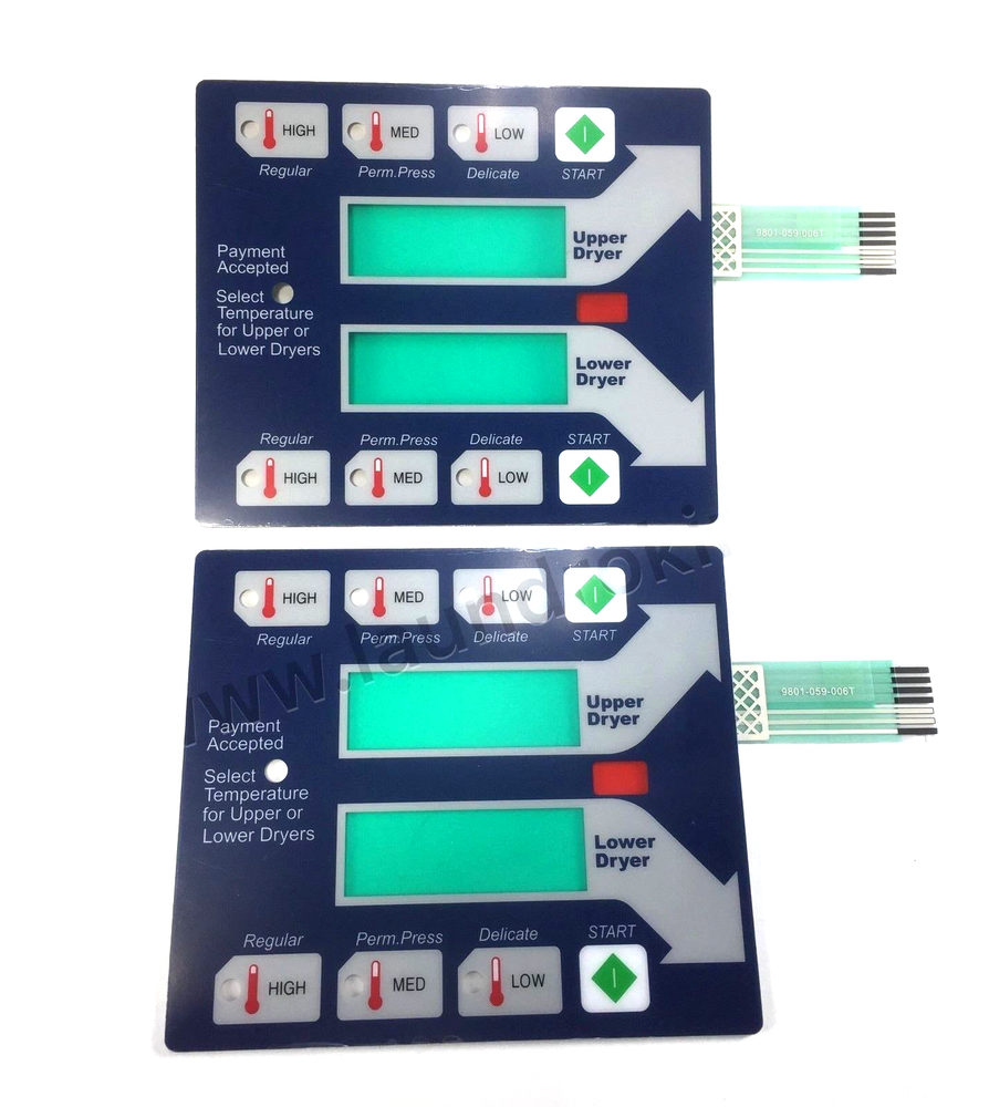 9801-059-006 (2 PCS) DEXTER BLUE MEMBRANE SWITCH (KEYPAD, TOUCHPAD) 9801-059-004