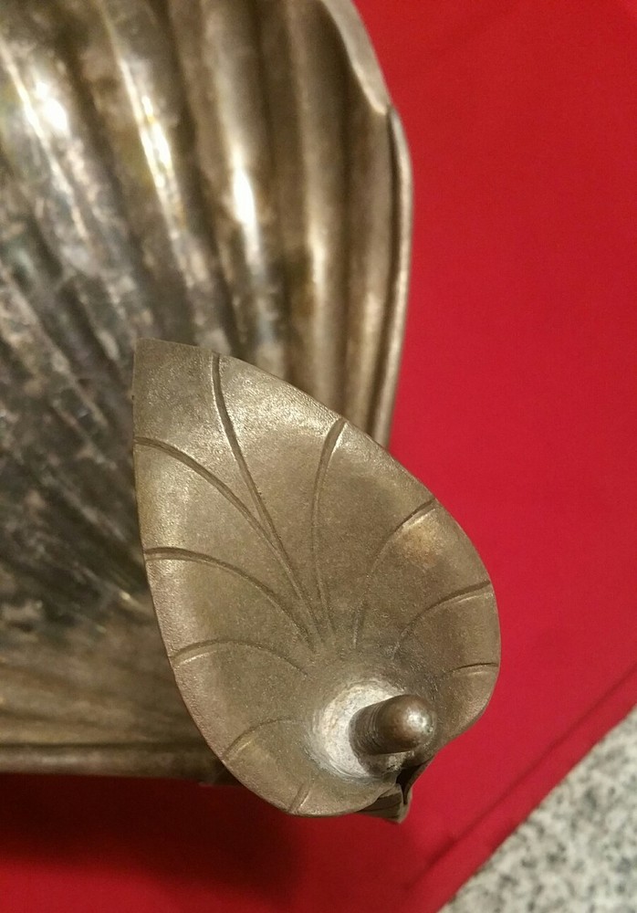 Antique Silver Plate ~Wilcox~ Leaf form Calling Card Plate VICTORIAN SUPERB