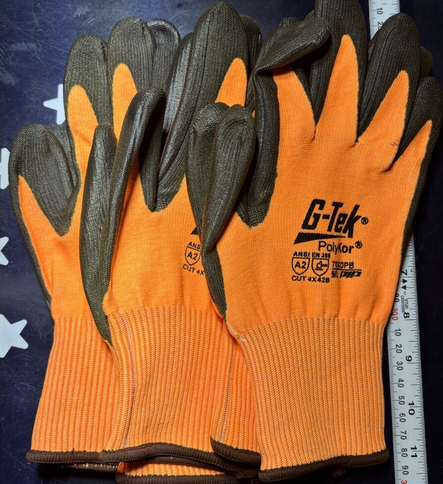 3 Pair PIP G-Tek PolyKor 703COPB   Size: 9/L   Cut Resistant Work Gloves  3 Pair