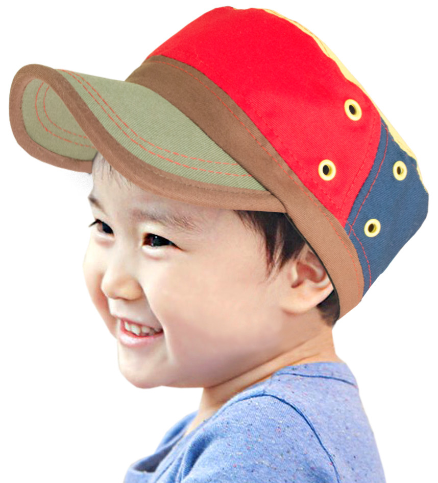 Military Style Colorblock Baseball Cap - Multicolor