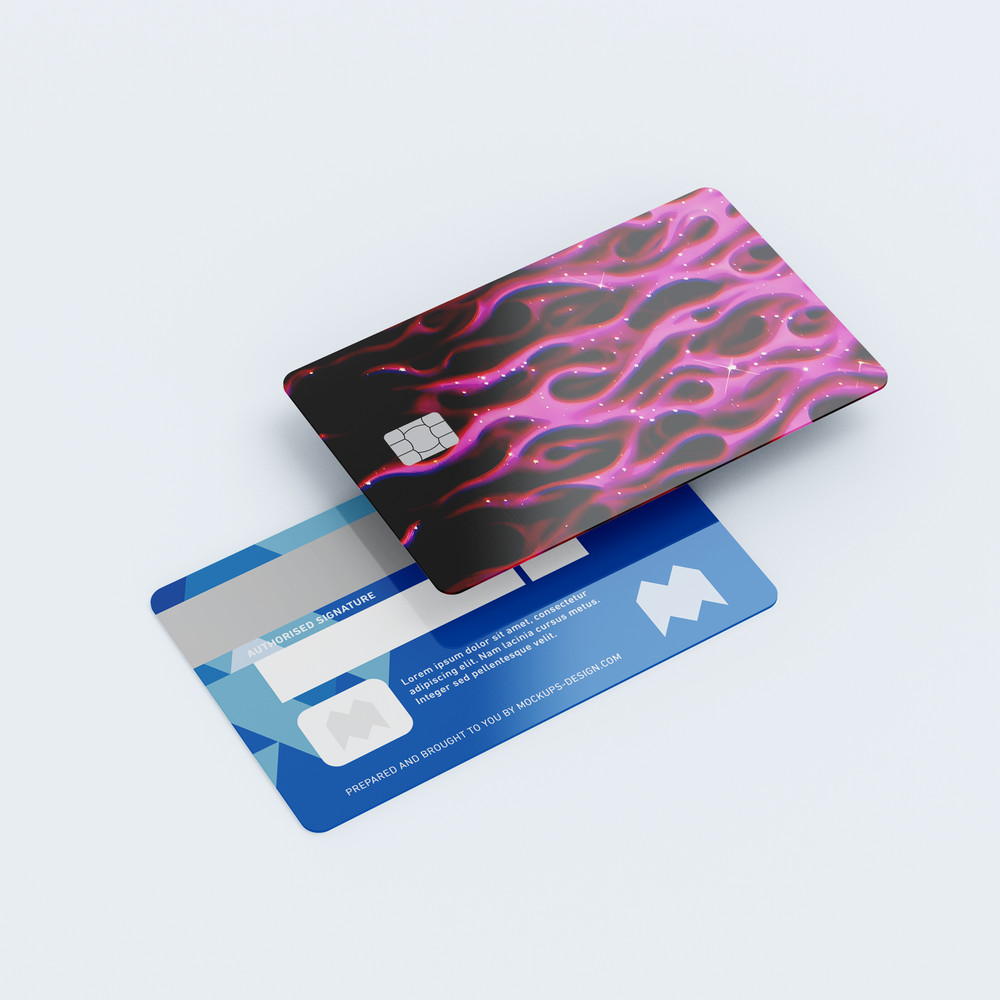 Midnight Flames Card Skin (PINK)