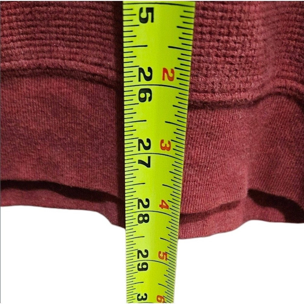 Woolrich Mens Red Textured Waffle Knit Quarter Zip Pullover Sweater Size Medium