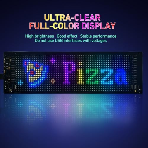 Programmable LED Signage System: 13.7"x4.01" Bluetooth Flexible 13.7X4.01 Black