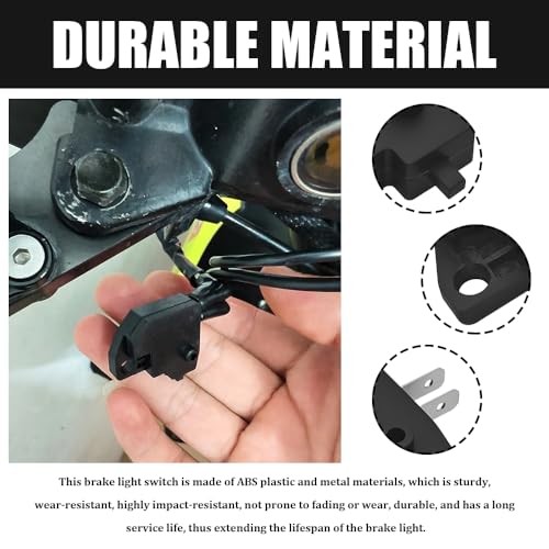 2PCS Motorcycle Brake Light Switch, Brake Light Stop Switch, Left Right Front