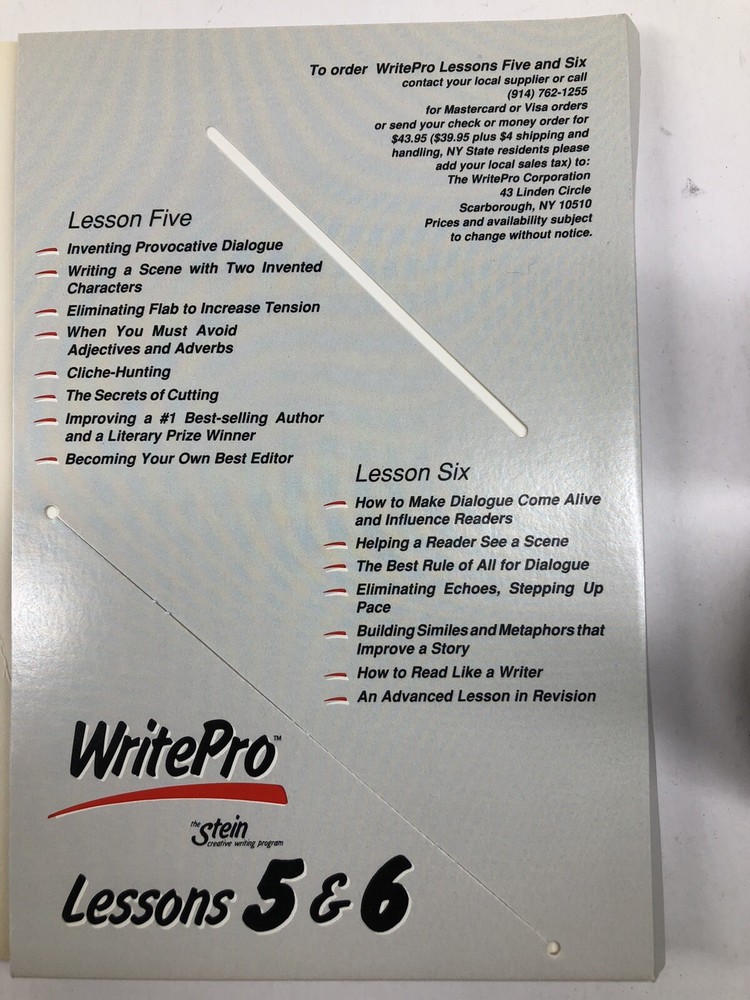 WritePro Creative Writing Lessons Software Disks 1 Through 4 For Mac