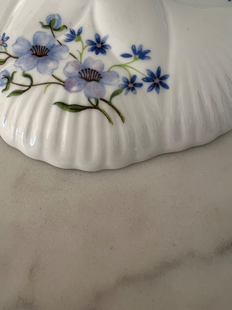 Shelley Blue Rock Candleholder Pair