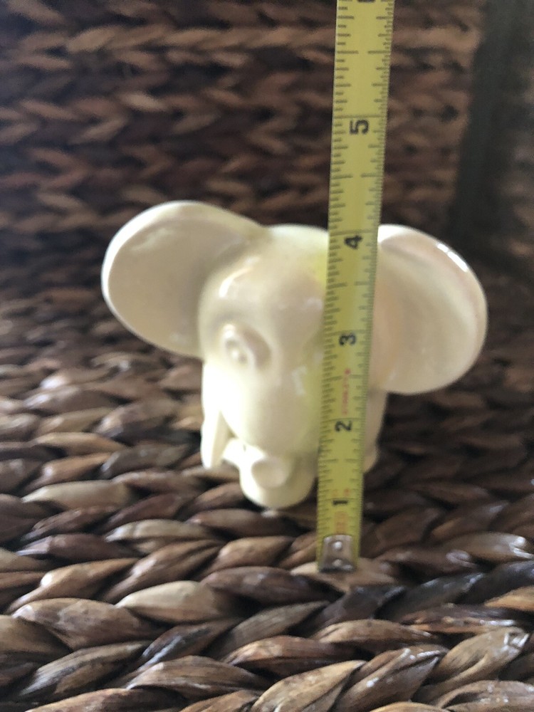 Vtg. Yellow Elephant Planter
