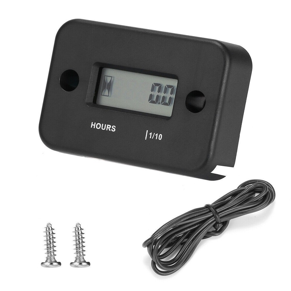 2PCS Small Waterproof Digital Hour Meter For Lawn Mower Generator us