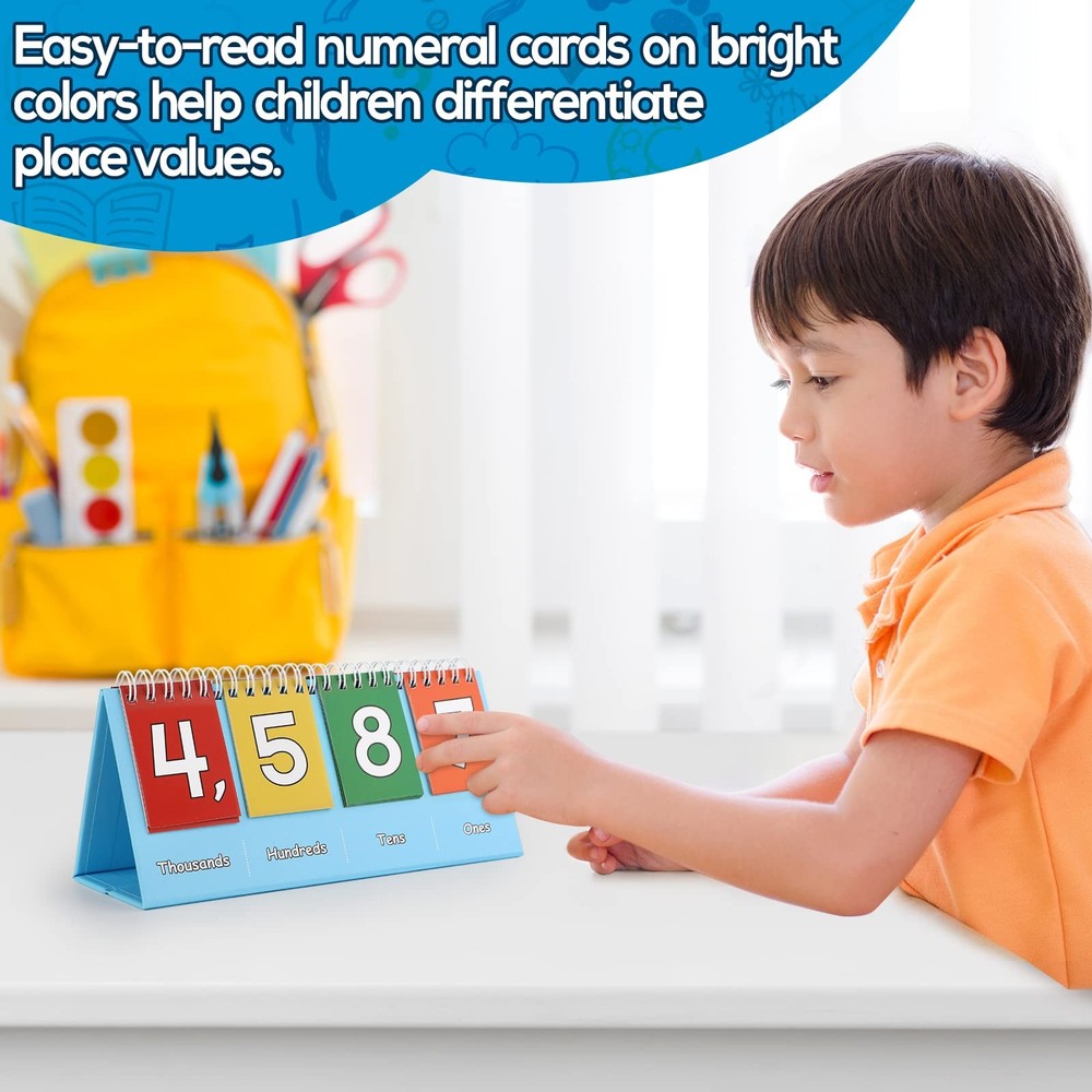 Student Place Value Flip Chart Math Manipulatives K-3 for Elementary