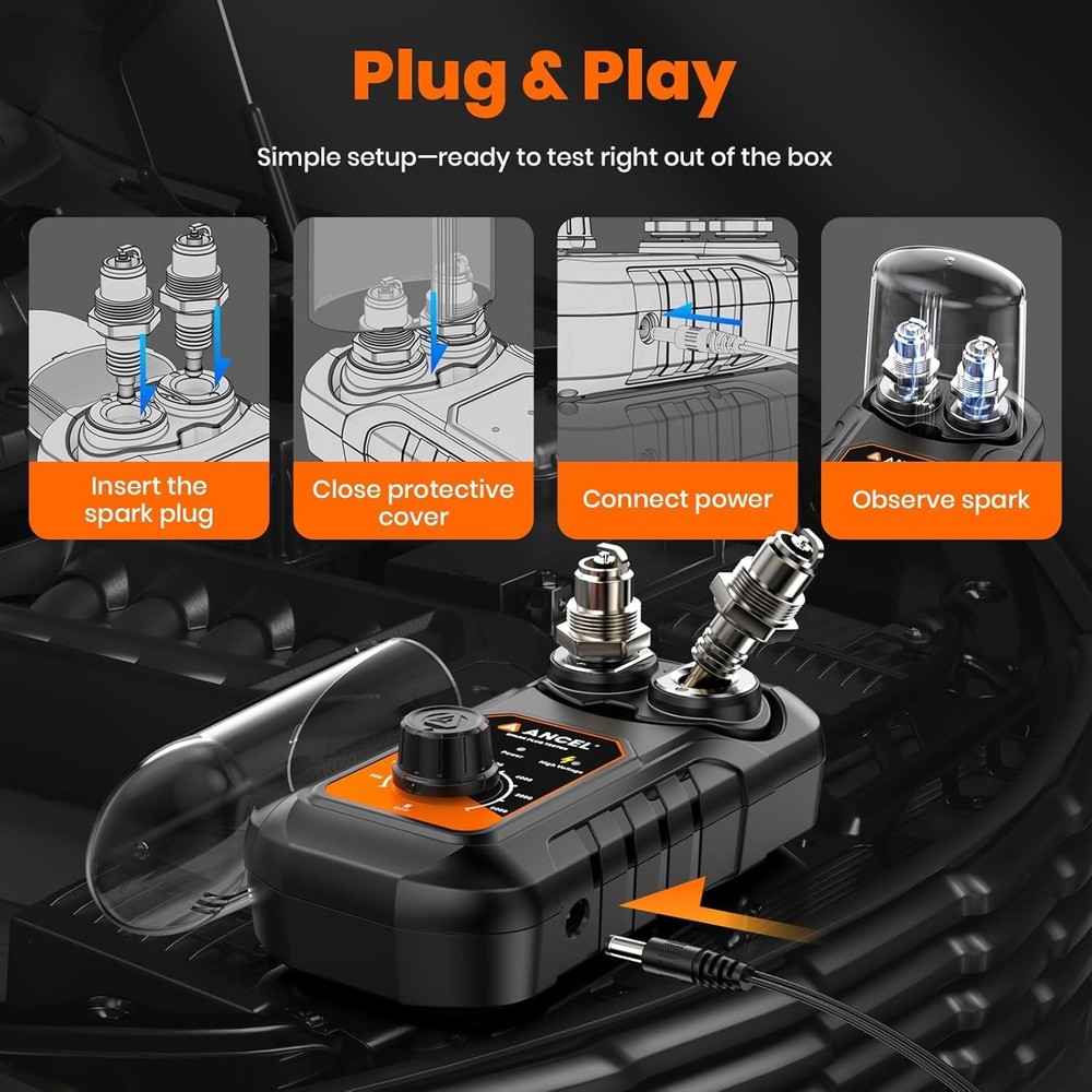 SP21 Spark Plug Tester Ignition Analyzer 0-6000RPM Tool