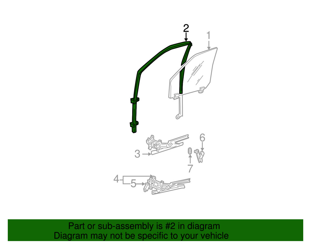 Genuine Ford Window Channel CC3Z-2521596-B