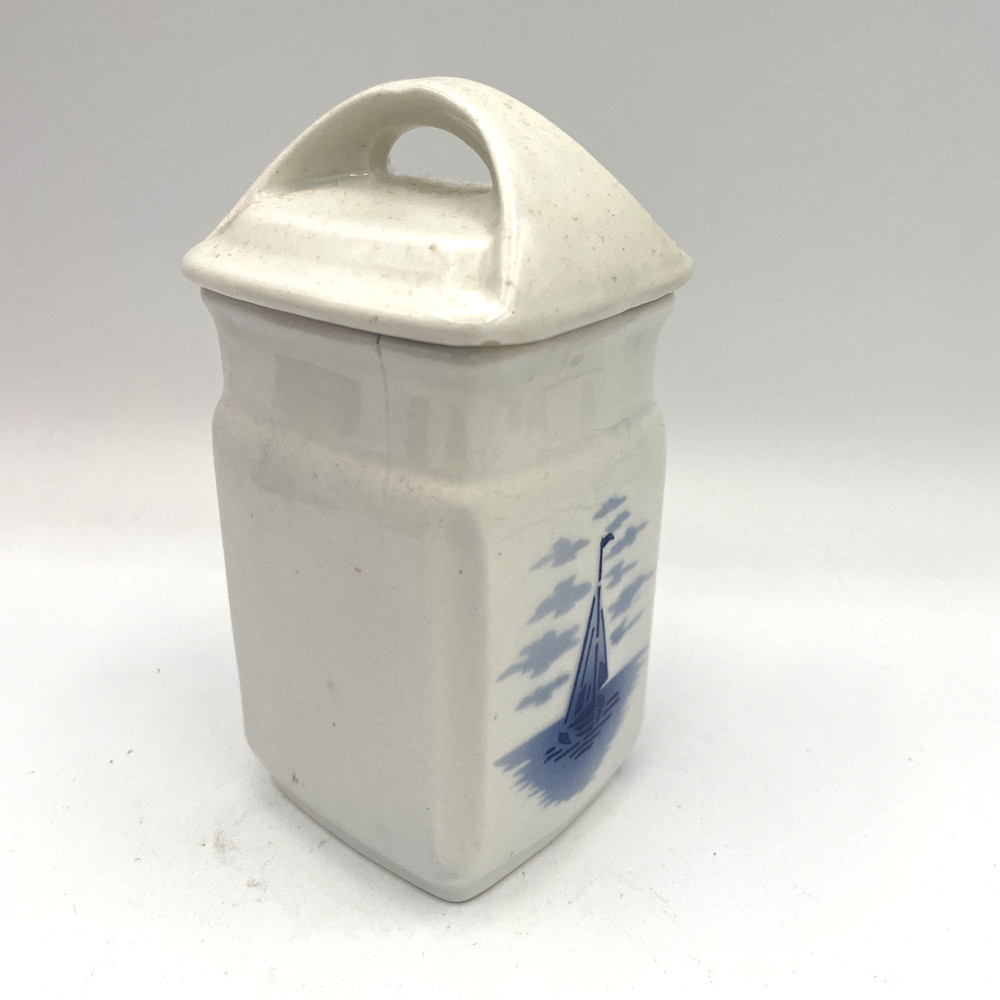 C.A.W. Germany INGE - Blue White Delft Style Windmill - Ginger Jar Container