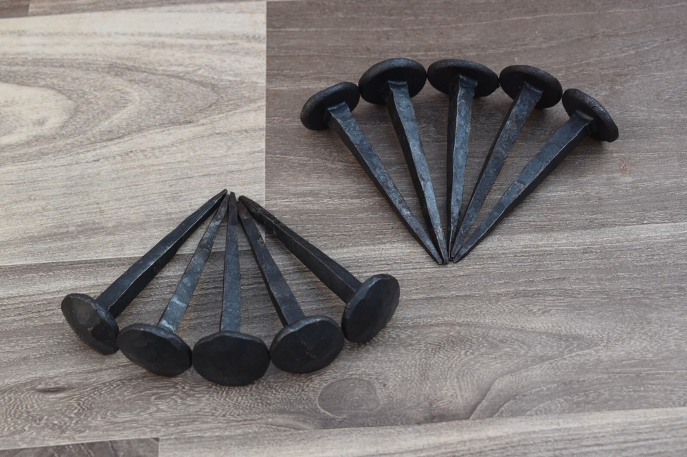 10 Pcs Hand forged iron blacksmith Nails vintage Solid Rustic Door Gate Nails