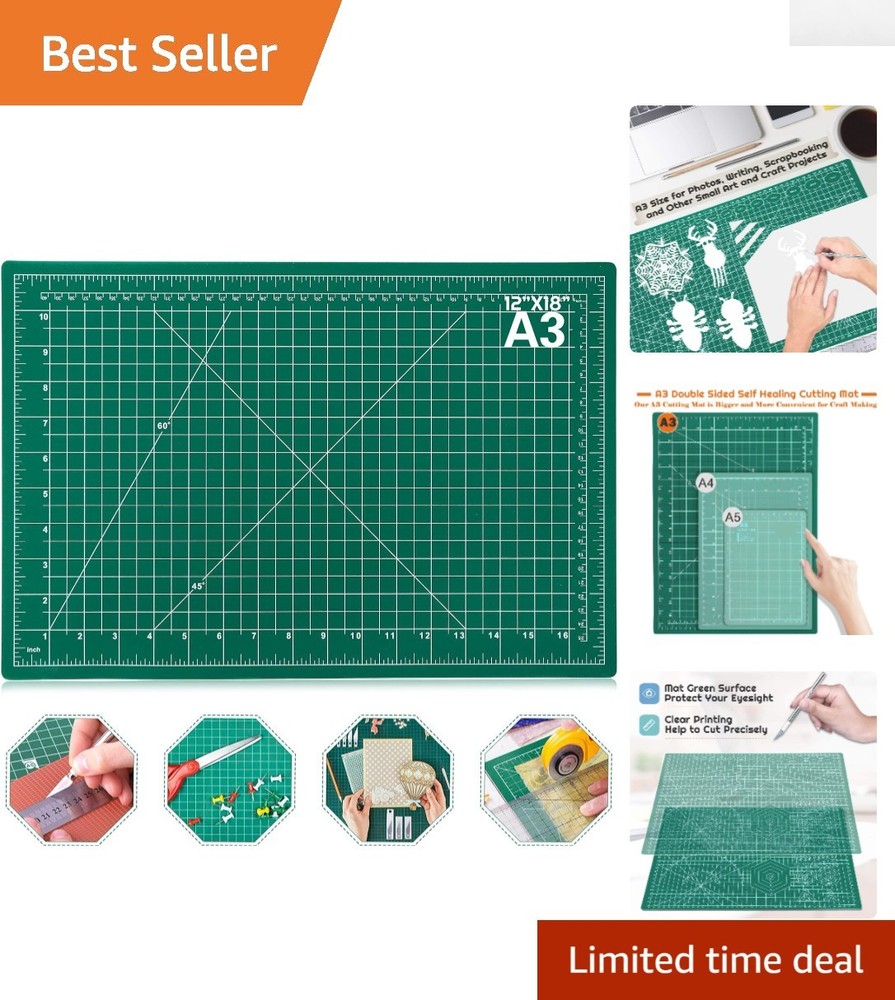 Compact Self-Healing Craft Cutting Mat with Grid Lines for Accurate Cuts