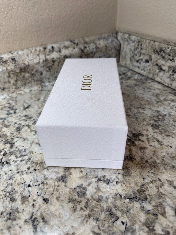 Authentic CHRISTIAN DIOR Empty White Textured Gift Box for Sunglasses Extras