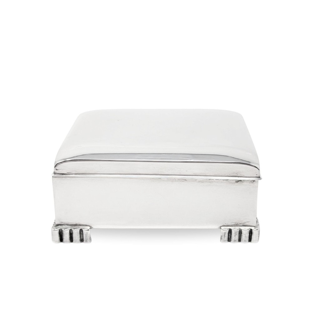 Poole Sterling Silver Art Deco Cigarette Box
