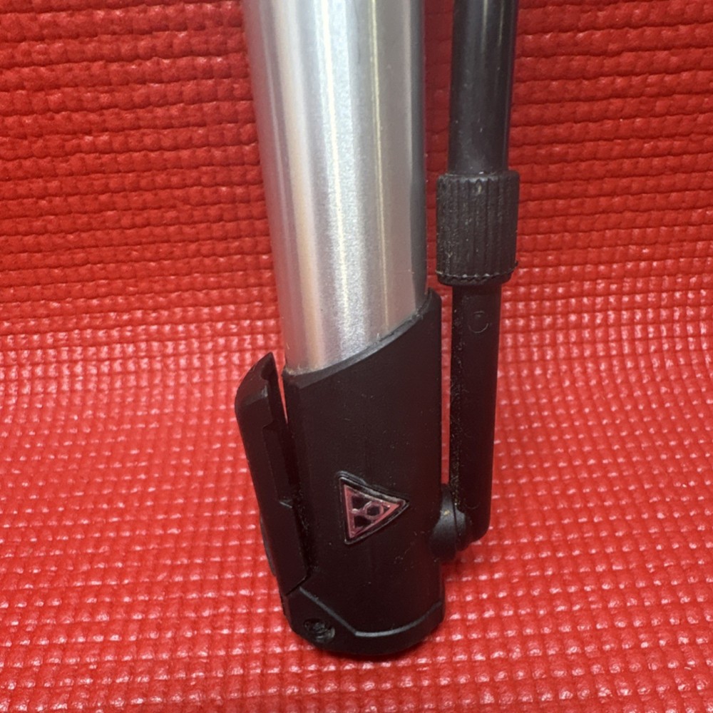 Topeak Mini Morph Compact Bicycle Pump Presta Schrader Silver Black Missing Tip