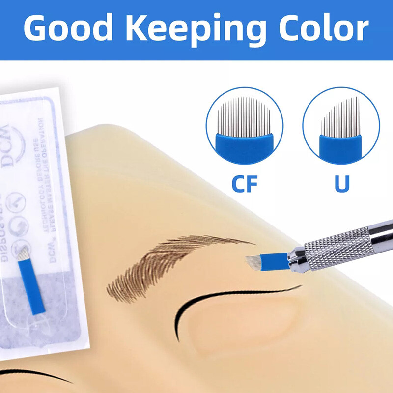 Manual Eyebrow Blades Microblading 0.18mm Permanent Makeup Tattoo Needle