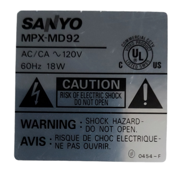 Sanyo MPX-MD92 9-Channel Multiplexer TESTED