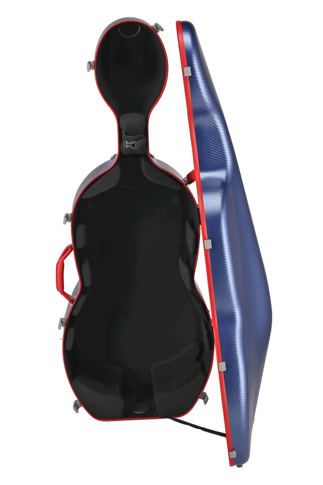 GEWApure cello case polycarbonate, model FUN, blue-red
