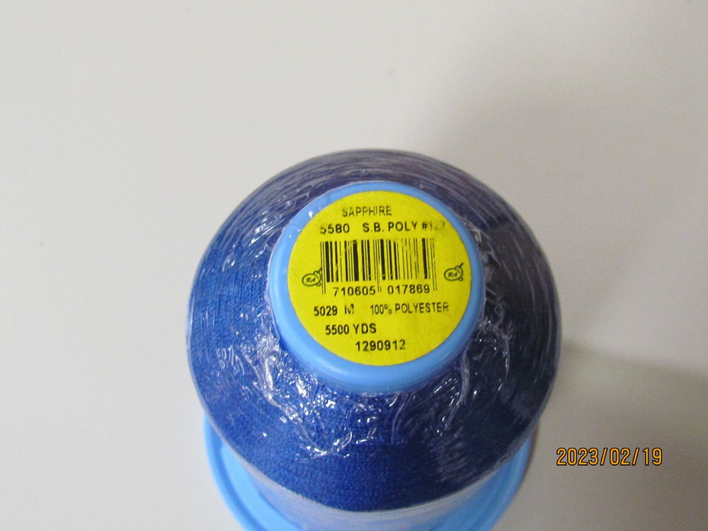 A&E Robison-Anton Embroidery Thread 122 SB POLY, 5500 yards SAPPHIRE 5580