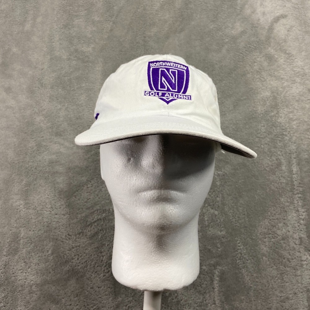 Northwestern Golf Alumni Course Hat Ahead Mid Fit Adjustable Ivory