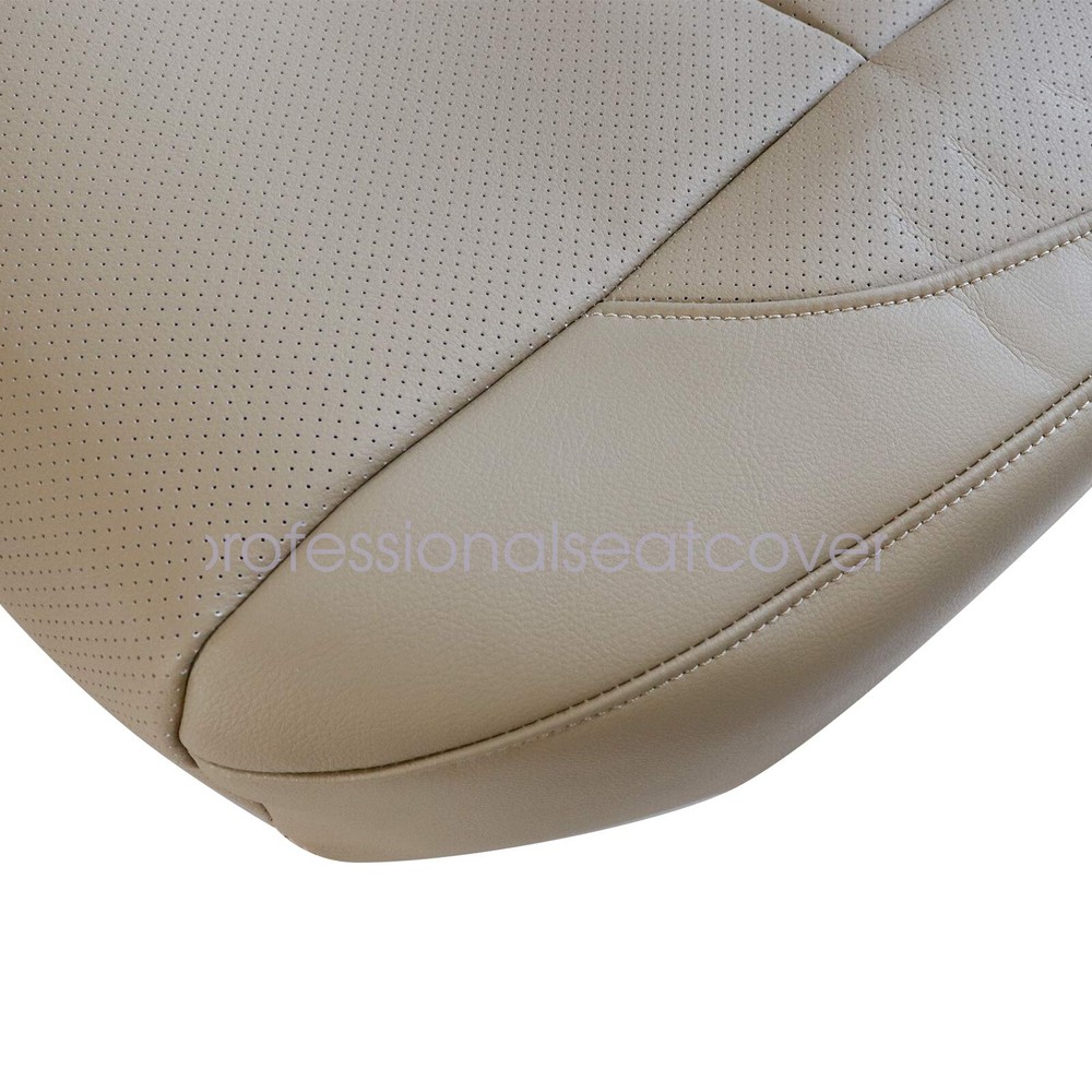 For 2007-2012 Lexus ES350 Front Bottom & Top Perforated Leather Seat Cover Tan