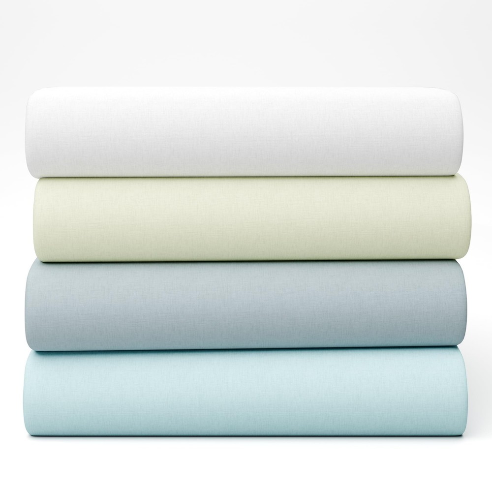 600 Thread Count Queen Bed Sheets Arctic White, Cotton Rich Sateen Weave Easy...