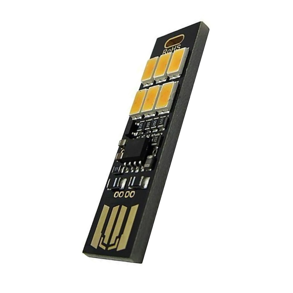 Mini Warm White 5V USB 6-LED Night Light Dimmable Touch Panel Swtich Light aa
