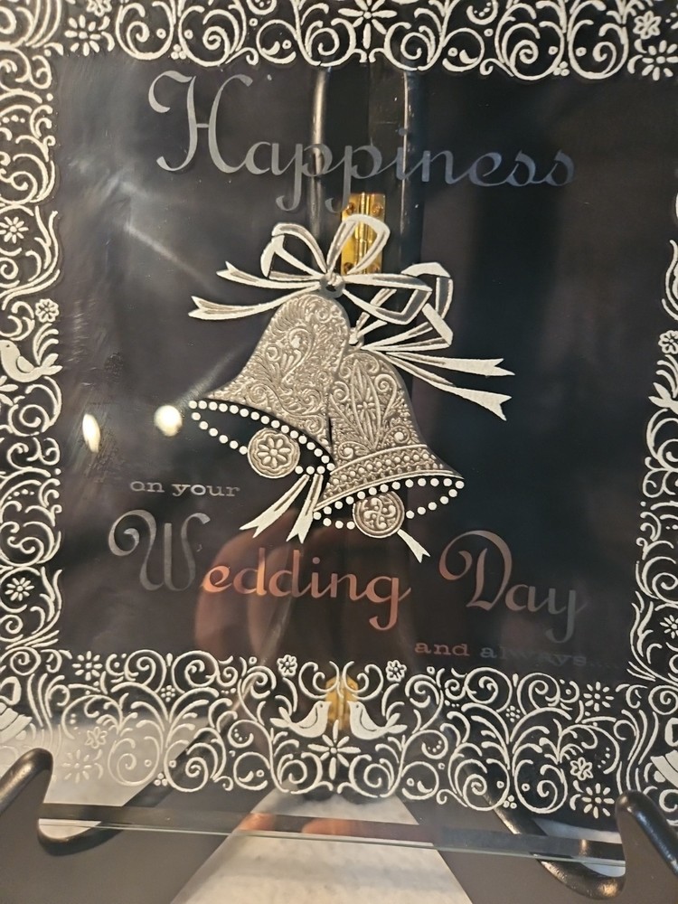 Wedding & Reception Bundle Hallmark Cake Knife And Server And Glass Happiness...