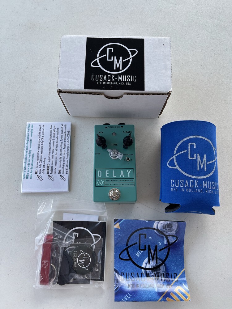 Cusack Music Delay Time Modulation Emulator Guitar Effect Pedal + Original Box