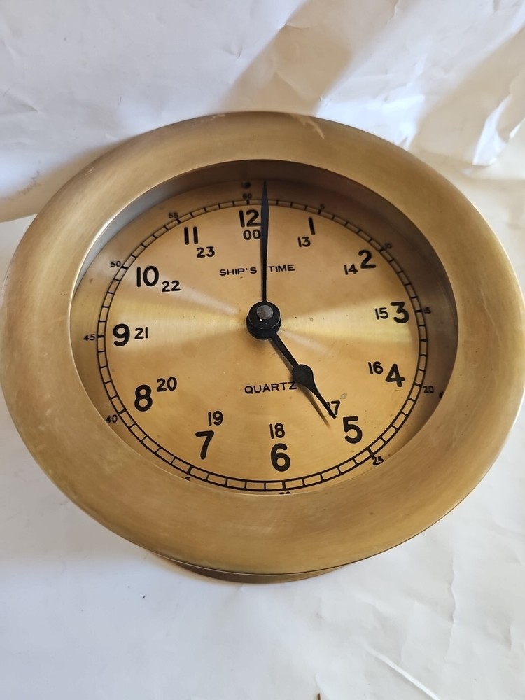 Ship's Time Quartz Nautical brass 7 inches