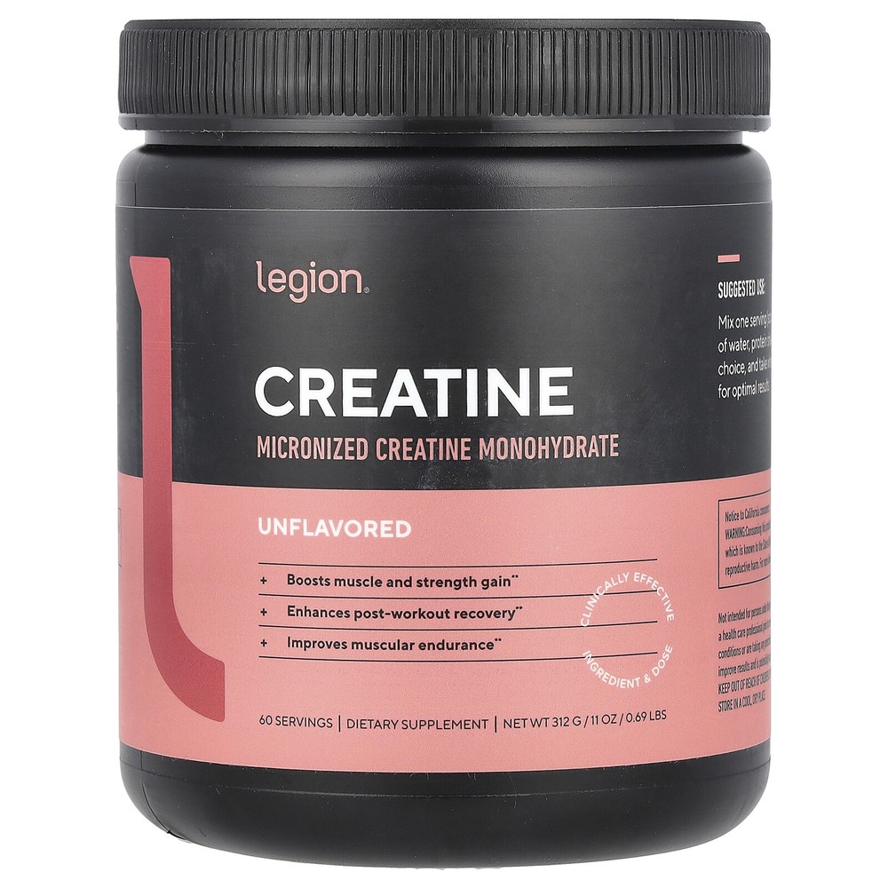 Creatine, Micronized Creatine Monohydrate, Unflavored, 0.69 lbs (312 g)