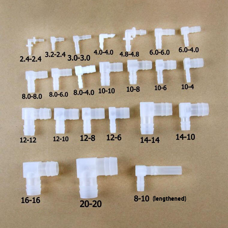 90 Degree Elbow Hose Joiner Plastic Barbed Joiner Reducer Connector L-type Pipe