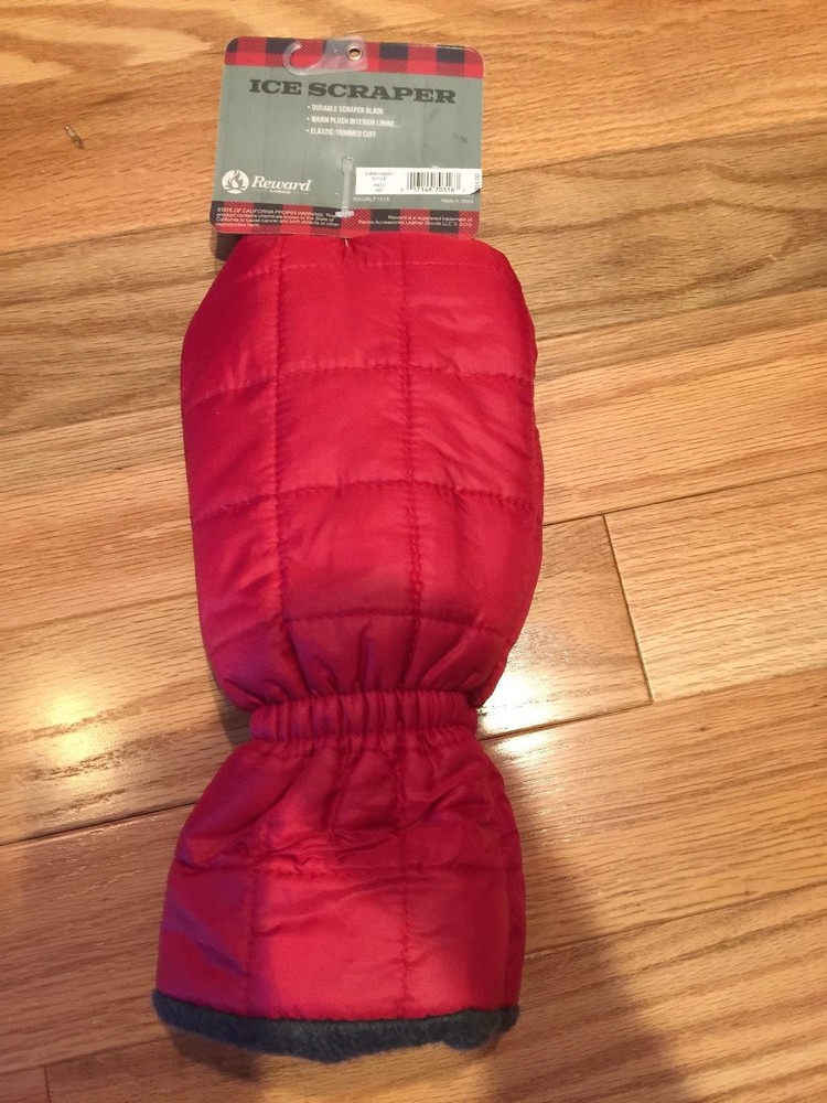 Ice Scraper Mitten-BNWT-Blue-Lined Interior-Reward Lodge-NECESSARY ITEM!!