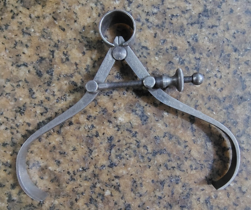 🗽 VINTAGE MINI STARRETT 3" WIDE TIP OD CALIPER