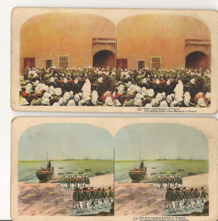 Two  Stereoscopes Tripoli & Landing at Bengazi
