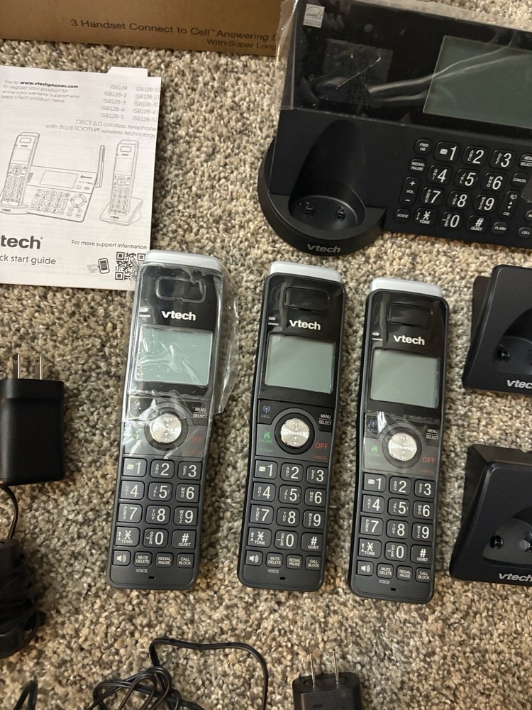 VTech IS8128-31 Super Long Range Cordless Phone 3-Handset 2300ft Range