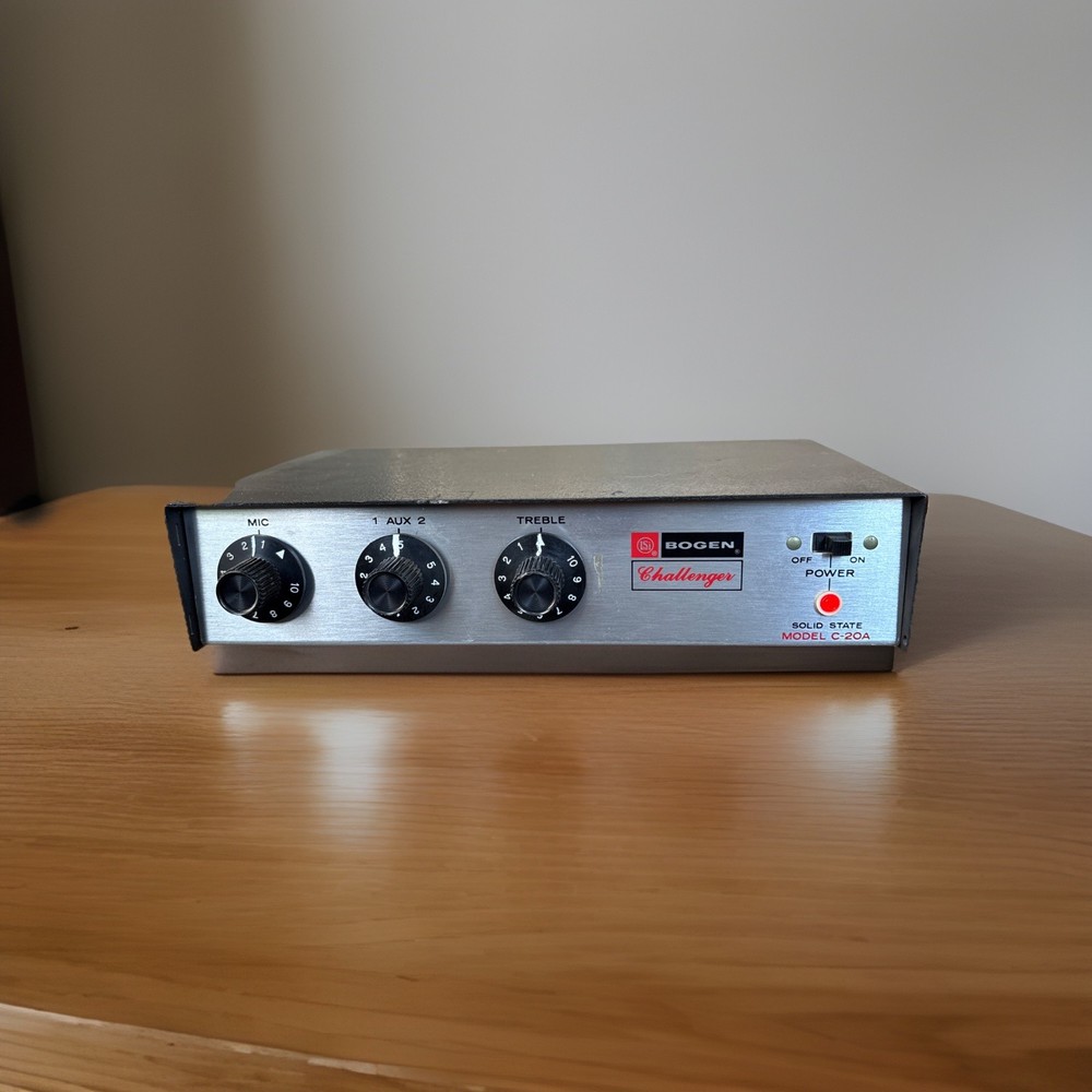 Bogen Challenger C-20A Solid State Mic Aux Preamp PA Mixer USA
