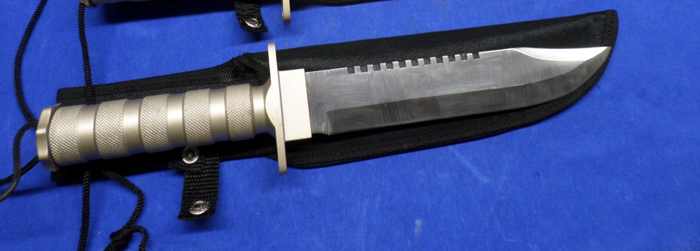 Survival Knife with Sheath, Compass, Kit - 3 Available