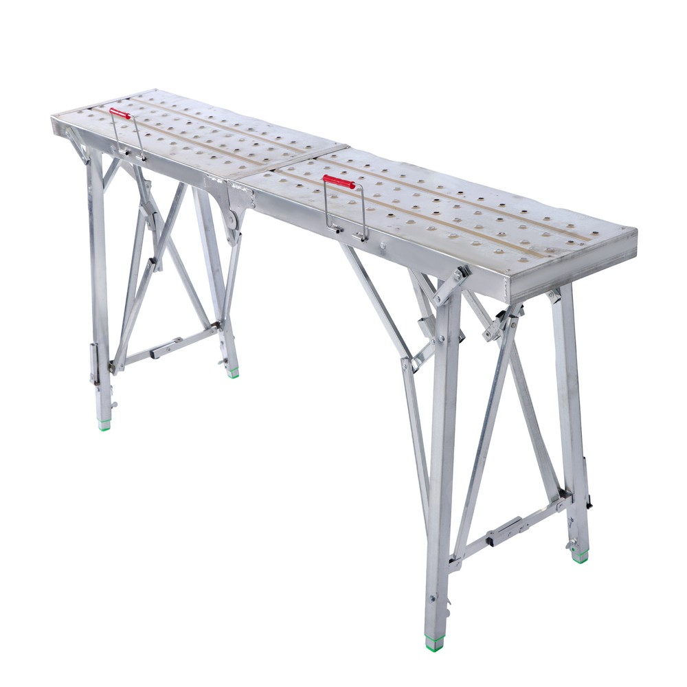 LABLT 1.6m Scaffolding, Adjustable Work Platform Scaffold Tower Ladder Stool