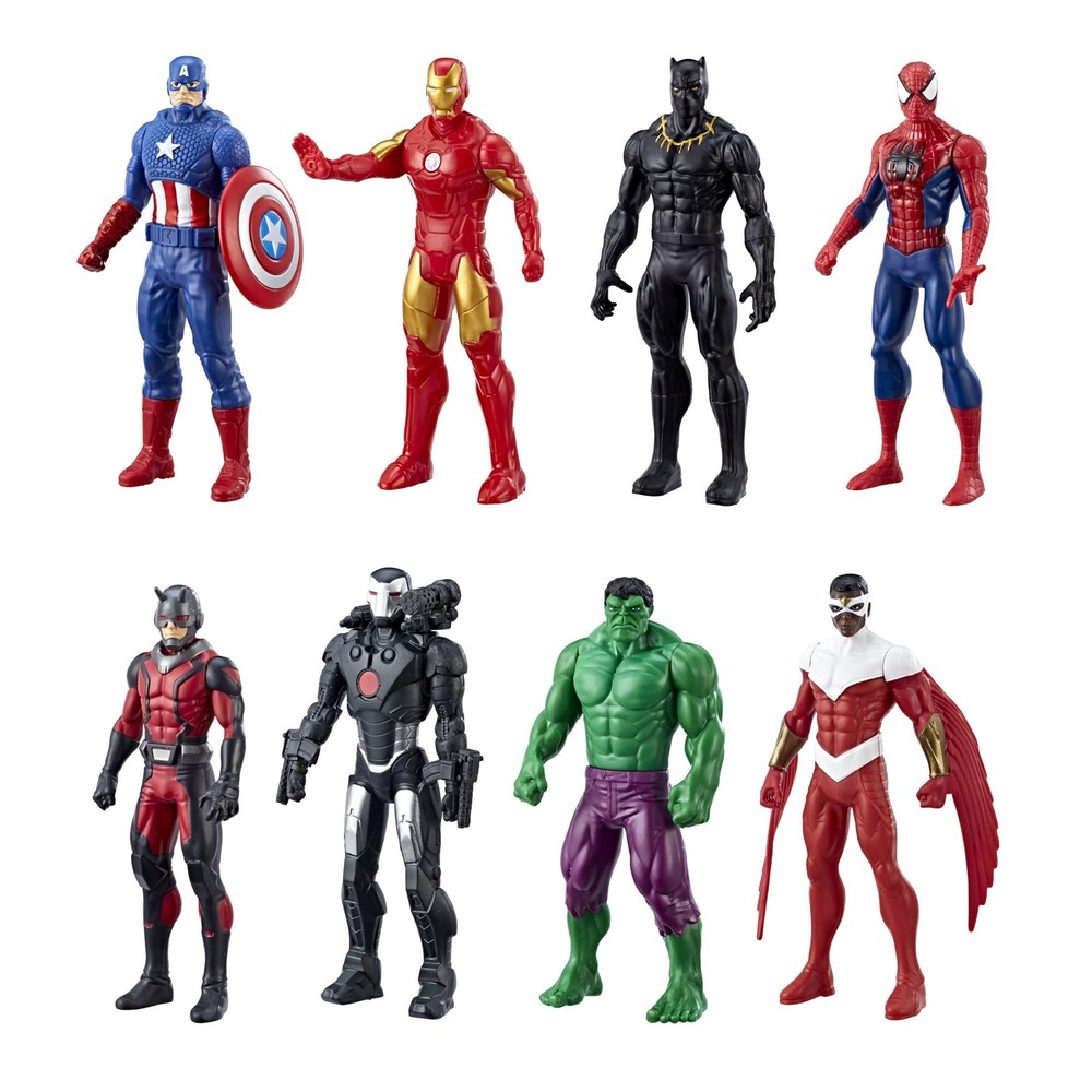 Marvel Avengers Ultimate Protectors Pack, 6-Inch-Scale, 8 Medium, Black