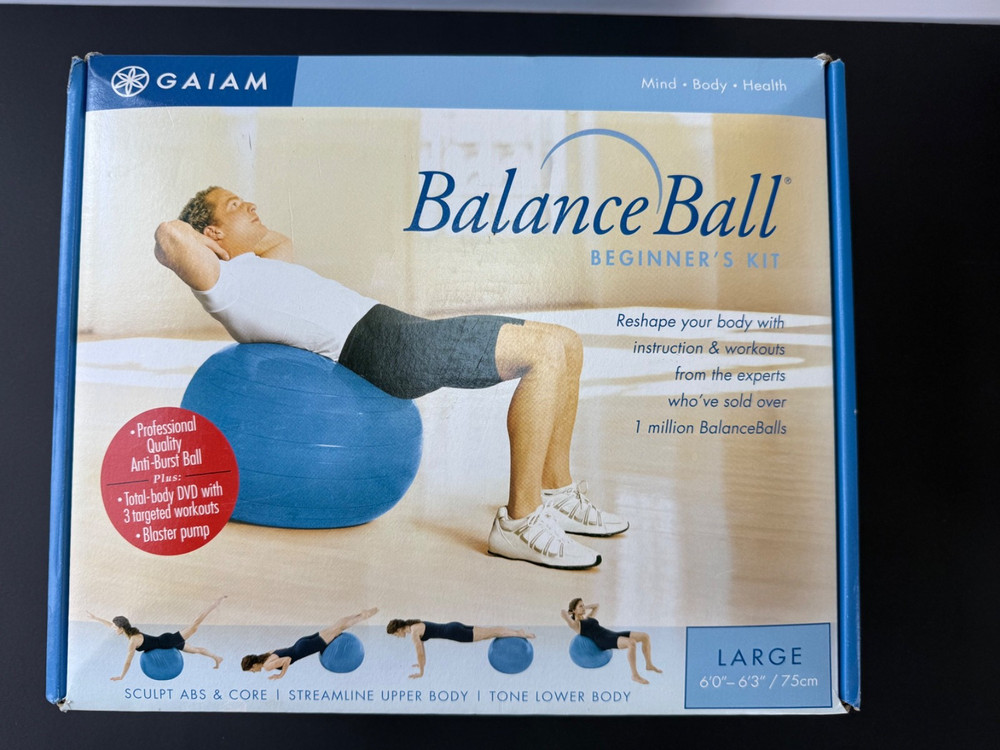 GAIAM Large Balance Ball Beginner's Kit