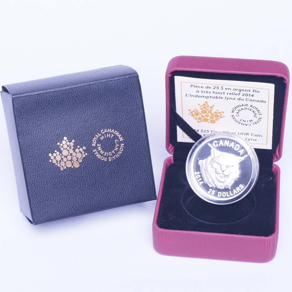 2014 Canada $25 Silver Ultra High Relief Lynx